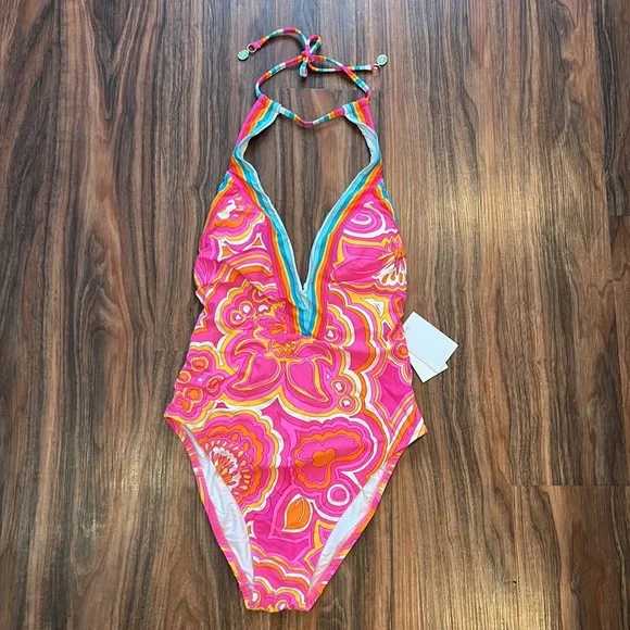 Trina Turk Morning Sunrise Plunge One Piece - Picture 7 of 14